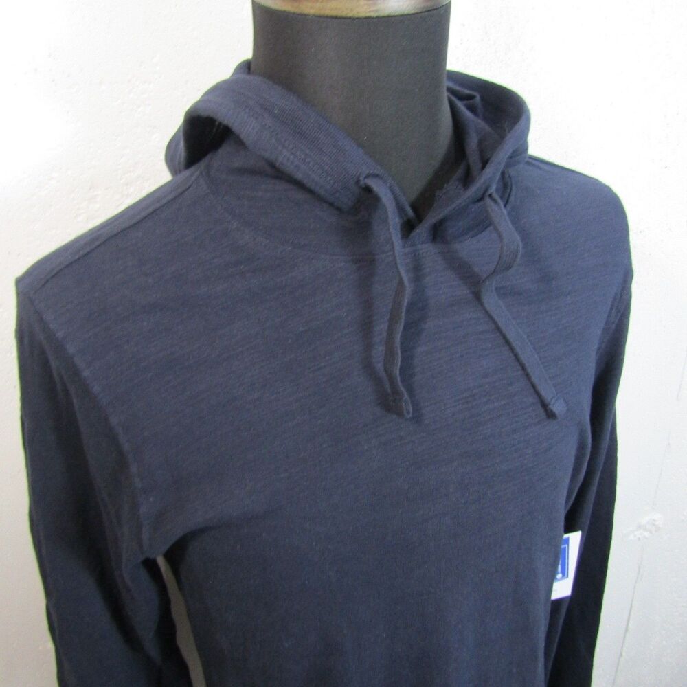 Sperry Men's Dark Navy Soft Touch Jersey Hoodie Pullover Sweatshirt Size M NWT